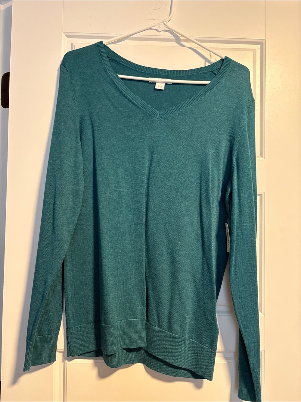 Amazon Essentials Teal V-Neck Sweater